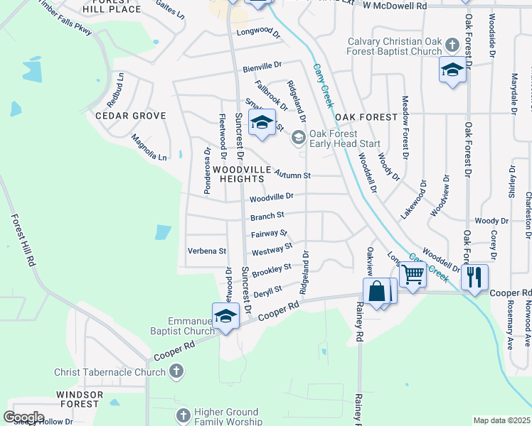 map of restaurants, bars, coffee shops, grocery stores, and more near 1066 Branch Street in Jackson