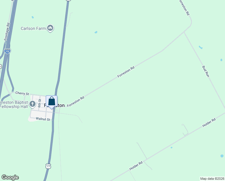 map of restaurants, bars, coffee shops, grocery stores, and more near 346 Forreston Road in Waxahachie
