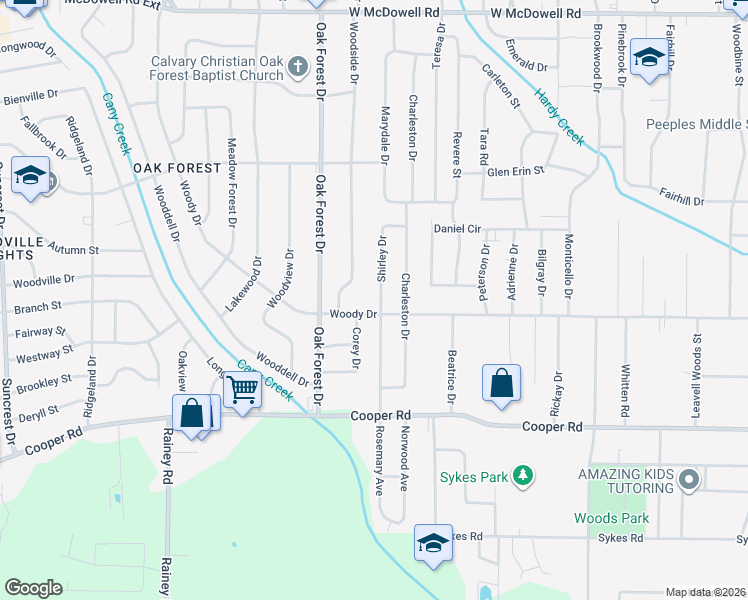 map of restaurants, bars, coffee shops, grocery stores, and more near 3205 Rosemary Avenue in Jackson