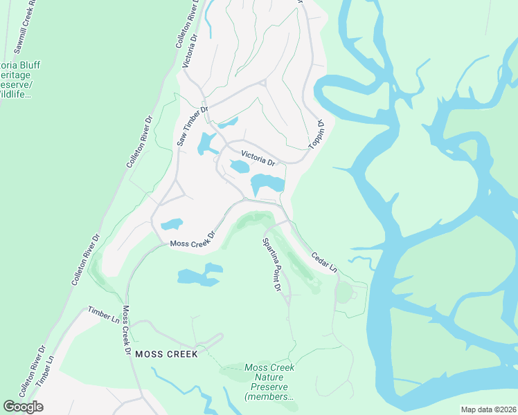 map of restaurants, bars, coffee shops, grocery stores, and more near 279 Moss Creek Drive in Hilton Head Island
