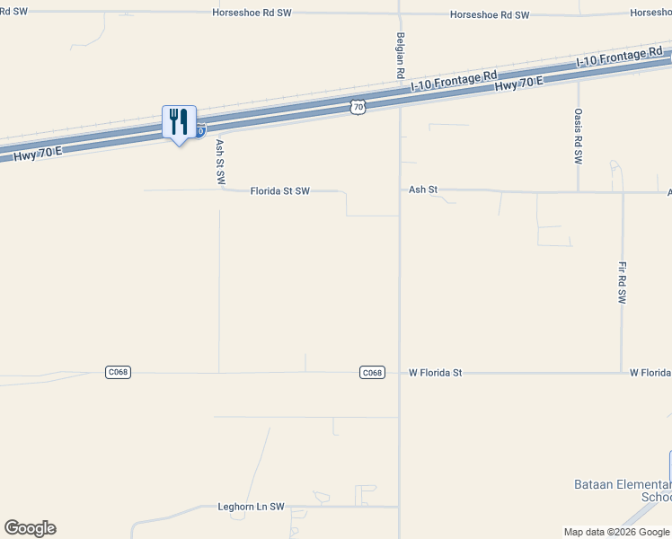 map of restaurants, bars, coffee shops, grocery stores, and more near 1070 Skyview Road Southwest in Deming