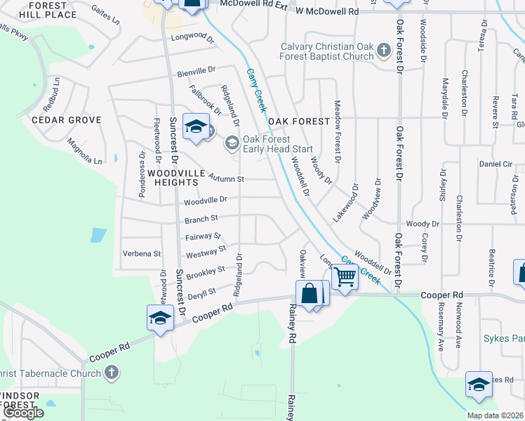 map of restaurants, bars, coffee shops, grocery stores, and more near 914 Woodville Drive in Jackson
