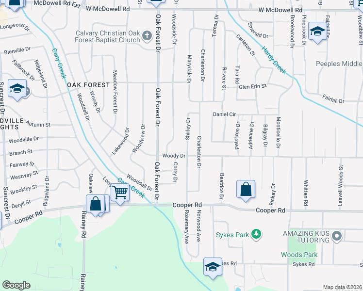 map of restaurants, bars, coffee shops, grocery stores, and more near 3143 Shirley Drive in Jackson
