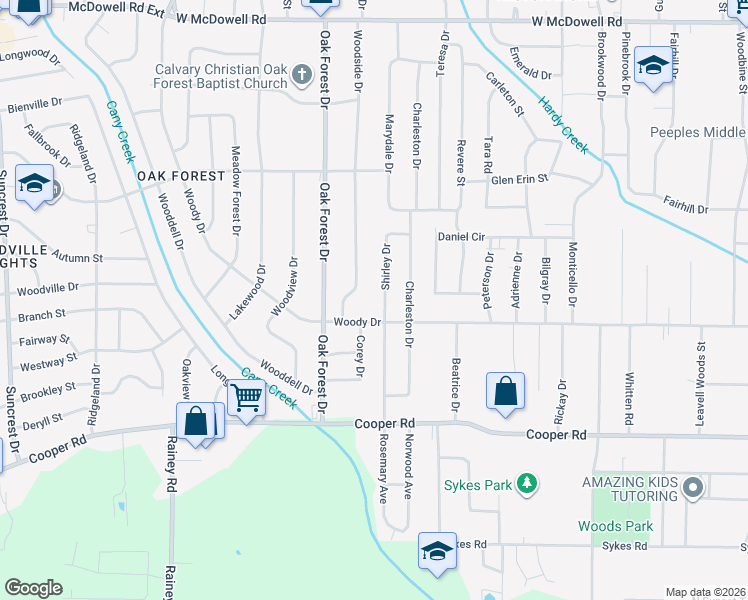 map of restaurants, bars, coffee shops, grocery stores, and more near 3143 Shirley Drive in Jackson