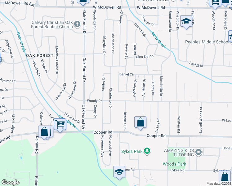 map of restaurants, bars, coffee shops, grocery stores, and more near 3168 Charleston Drive in Jackson