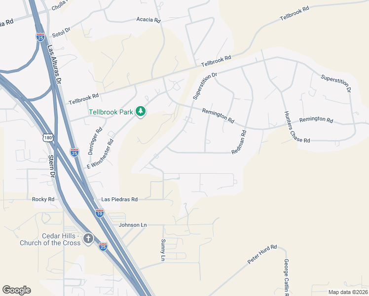 map of restaurants, bars, coffee shops, grocery stores, and more near 5273 Redman Road in Las Cruces