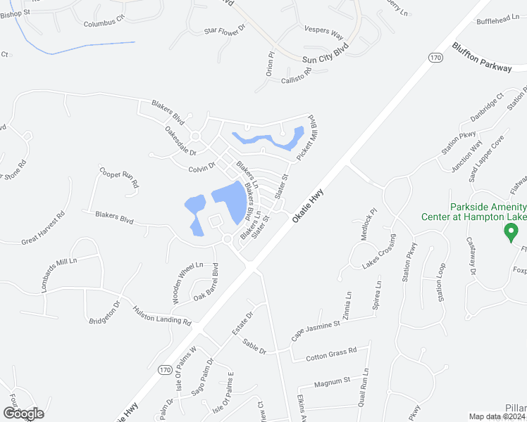 map of restaurants, bars, coffee shops, grocery stores, and more near 219 Dillard Mill Drive in Bluffton