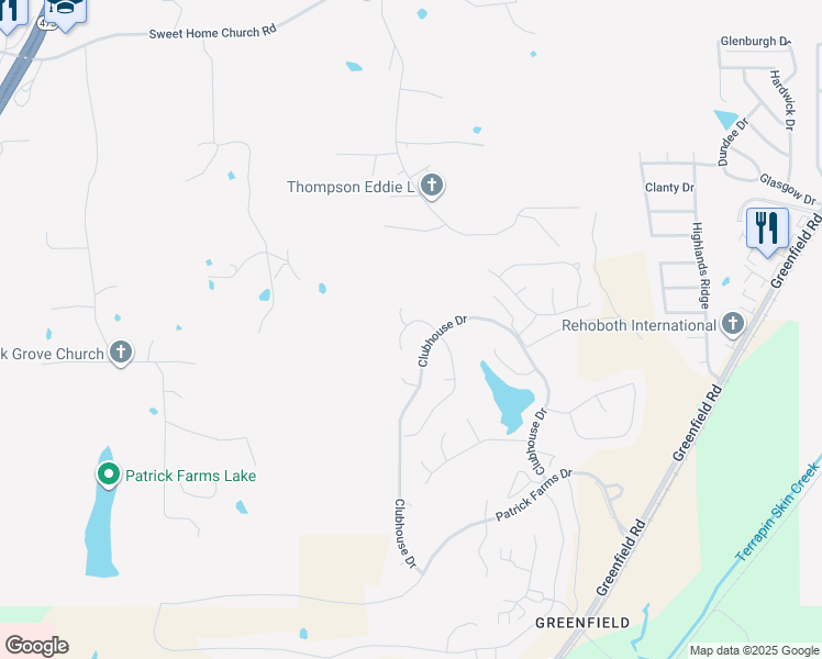 map of restaurants, bars, coffee shops, grocery stores, and more near 807 Cotton Ridge Drive in Pearl