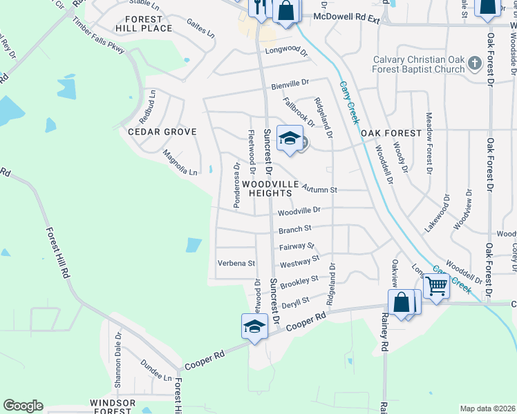 map of restaurants, bars, coffee shops, grocery stores, and more near 3127 Suncrest Drive in Jackson