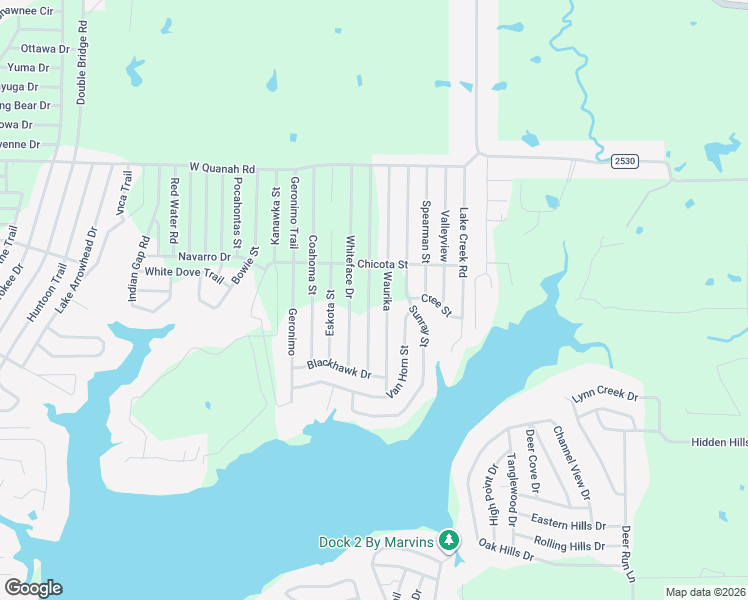 map of restaurants, bars, coffee shops, grocery stores, and more near 218 Shallowater in Mabank