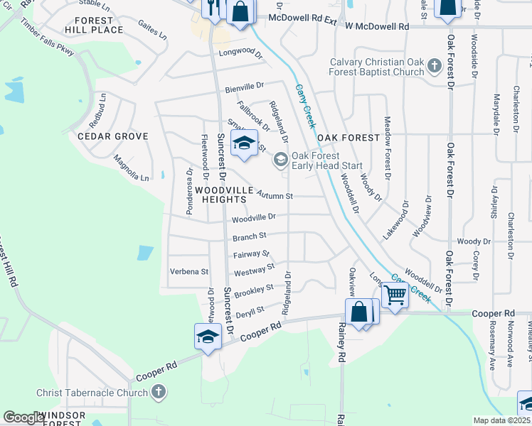 map of restaurants, bars, coffee shops, grocery stores, and more near 1026 Woodville Drive in Jackson