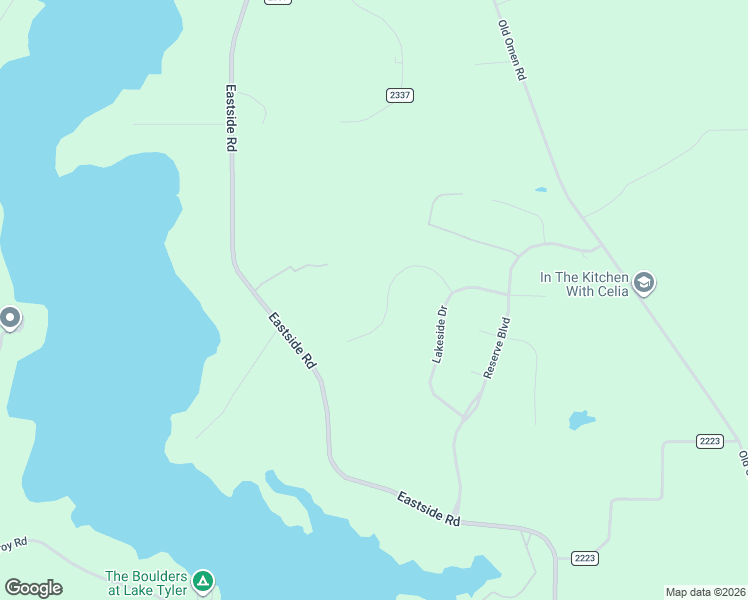 map of restaurants, bars, coffee shops, grocery stores, and more near 14619 Reserve Court in Tyler