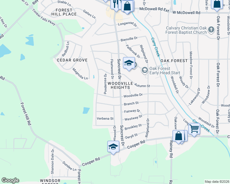 map of restaurants, bars, coffee shops, grocery stores, and more near 3127 Suncrest Drive in Jackson