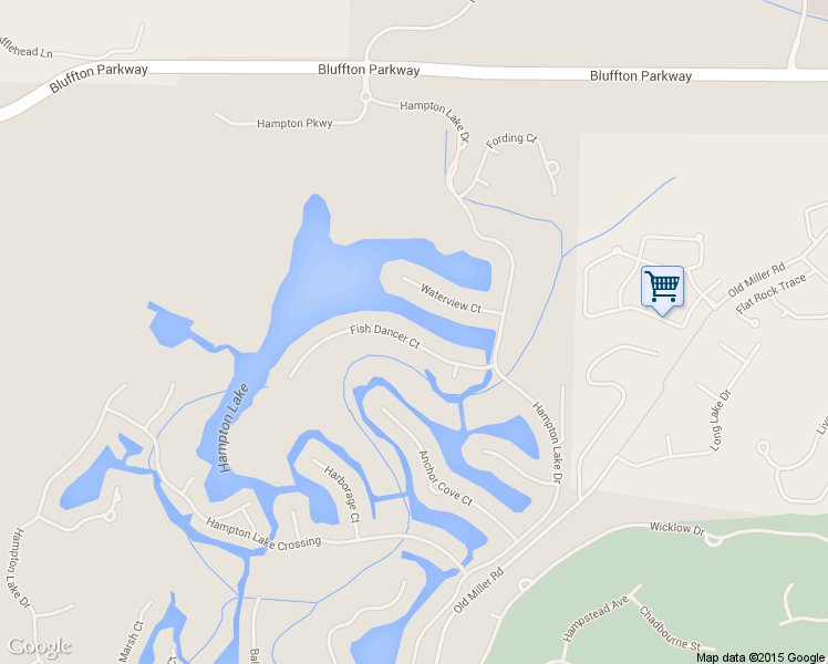 map of restaurants, bars, coffee shops, grocery stores, and more near 22 Fish Dancer Court in Bluffton