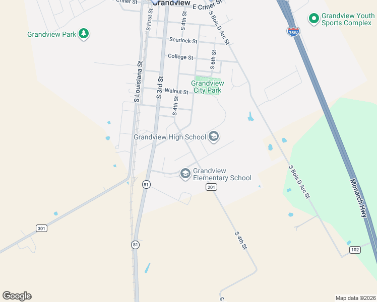 map of restaurants, bars, coffee shops, grocery stores, and more near 321 Zebra Parkway in Grandview