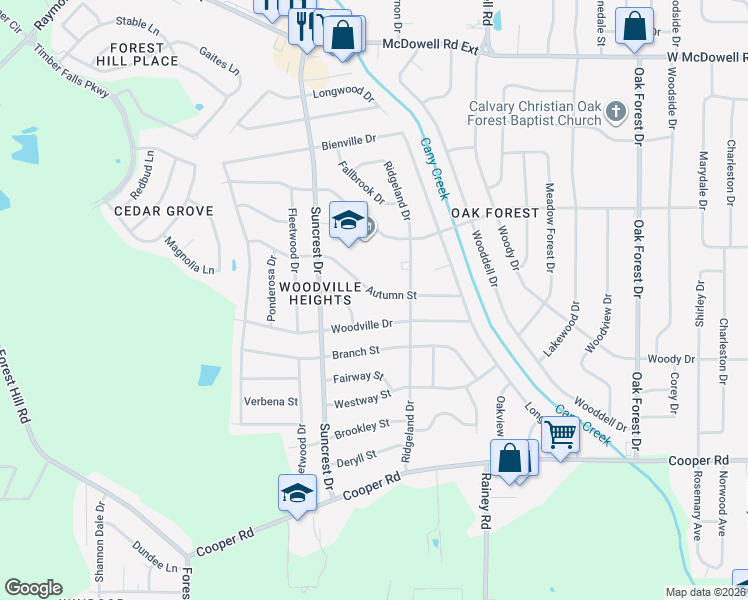 map of restaurants, bars, coffee shops, grocery stores, and more near 1033 Autumn Street in Jackson
