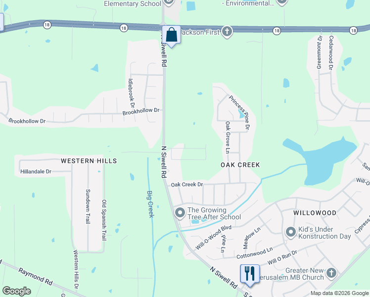 map of restaurants, bars, coffee shops, grocery stores, and more near 5000-5098 Quail Ridge Drive in Jackson