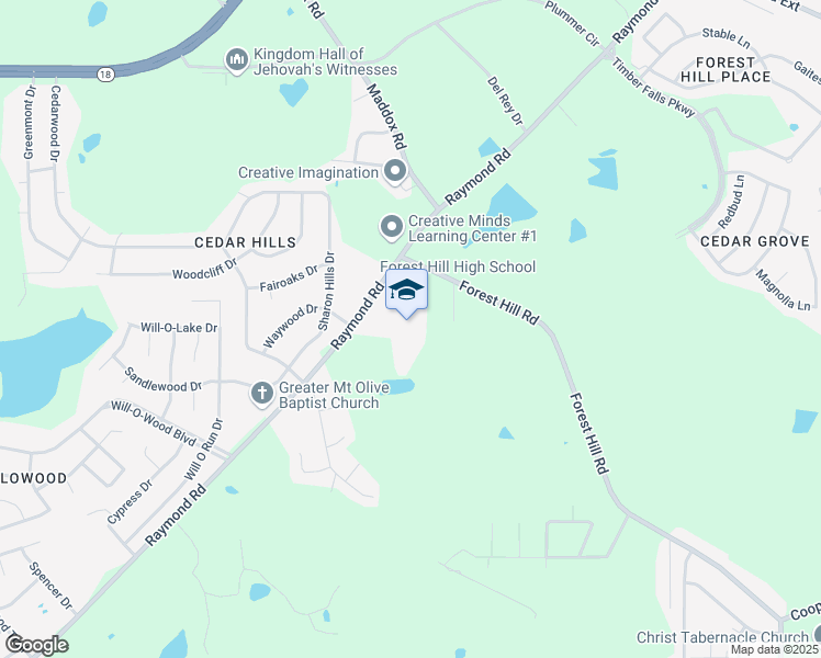 map of restaurants, bars, coffee shops, grocery stores, and more near 2607 Raymond Road in Jackson