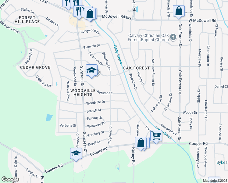 map of restaurants, bars, coffee shops, grocery stores, and more near 938 Autumn Street in Jackson