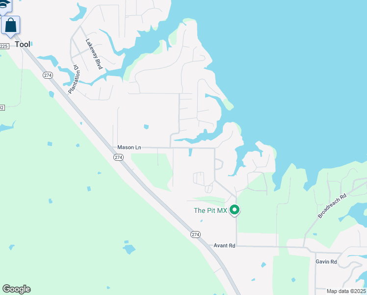 map of restaurants, bars, coffee shops, grocery stores, and more near 1904 Mason Lane in Tool