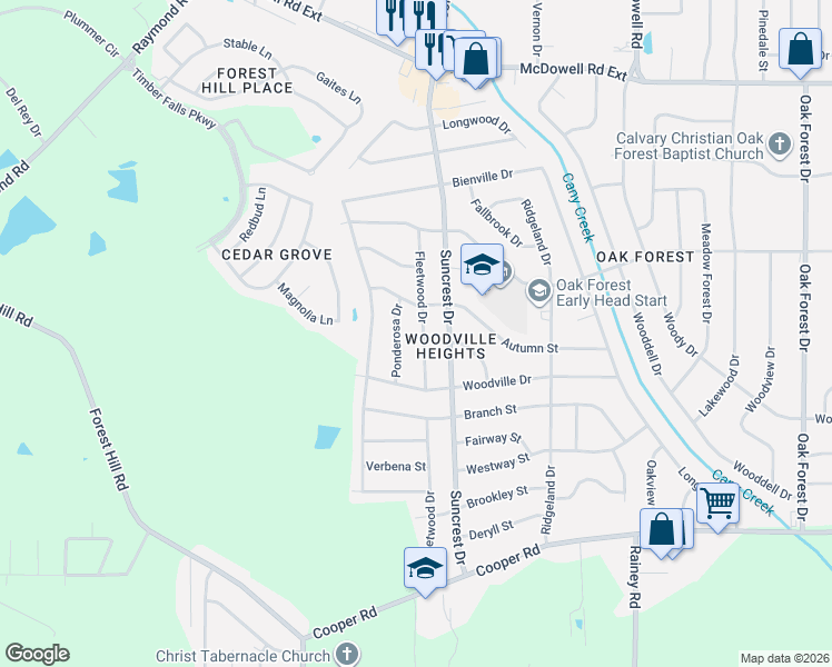 map of restaurants, bars, coffee shops, grocery stores, and more near 3126 Ponderosa Drive in Jackson