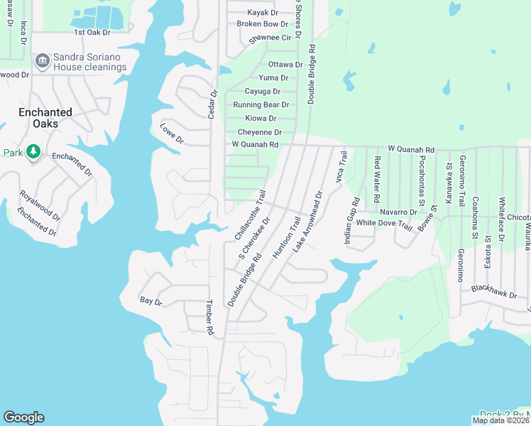 map of restaurants, bars, coffee shops, grocery stores, and more near 207 North Cherokee Shores Drive in Mabank