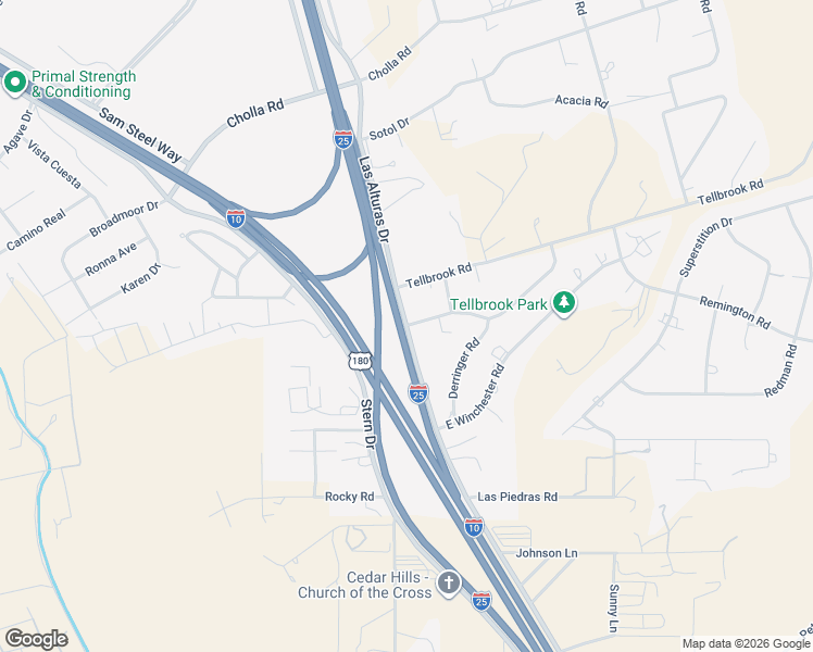 map of restaurants, bars, coffee shops, grocery stores, and more near 4000 Colt Road in Las Cruces