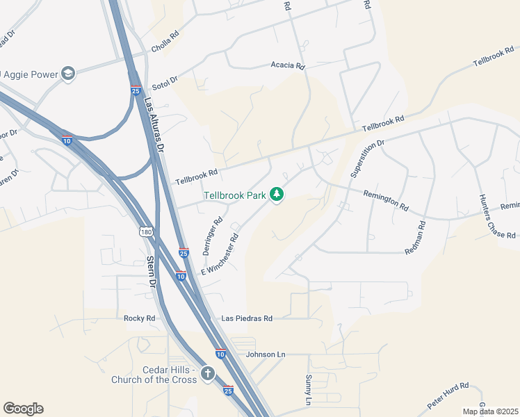 map of restaurants, bars, coffee shops, grocery stores, and more near 4267 East Winchester Road in Las Cruces