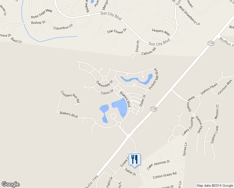 map of restaurants, bars, coffee shops, grocery stores, and more near Crabble Mill Drive in Bluffton