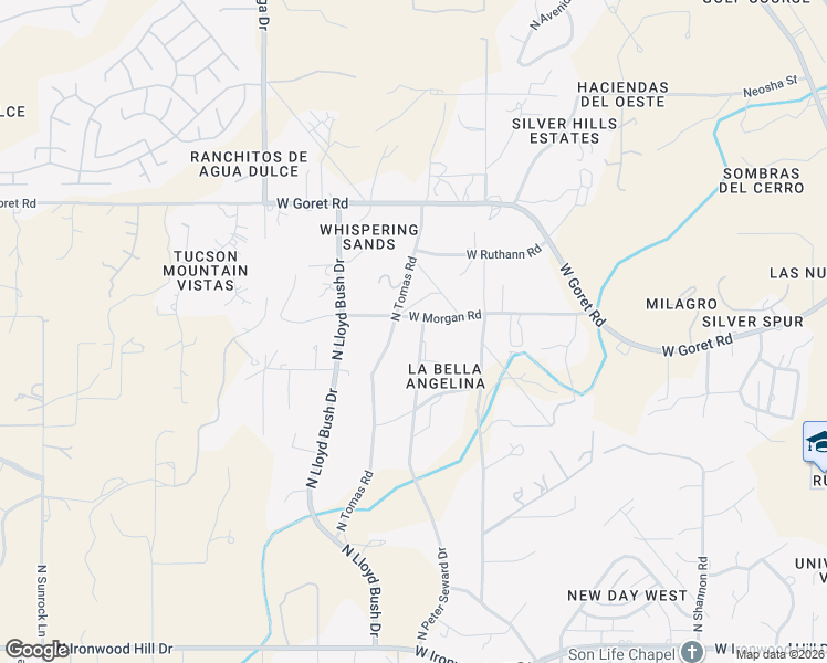 map of restaurants, bars, coffee shops, grocery stores, and more near 2915 North Peter Seward Drive in Tucson