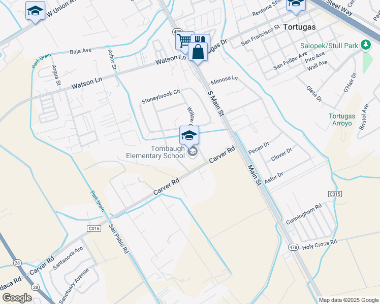 map of restaurants, bars, coffee shops, grocery stores, and more near 226 Carver Road in Las Cruces