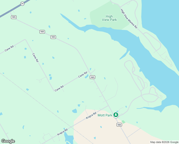 map of restaurants, bars, coffee shops, grocery stores, and more near 579 Farm to Market Road 985 in Ennis