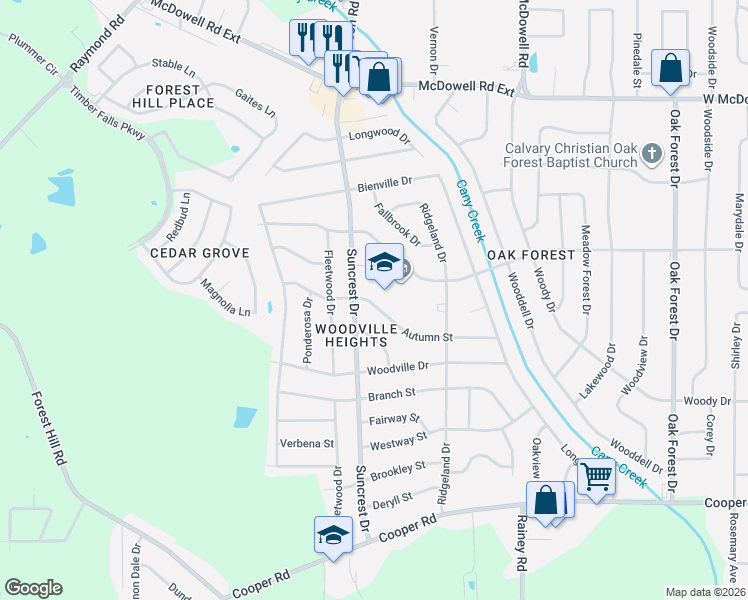 map of restaurants, bars, coffee shops, grocery stores, and more near 1822 Suncrest Cove in Jackson