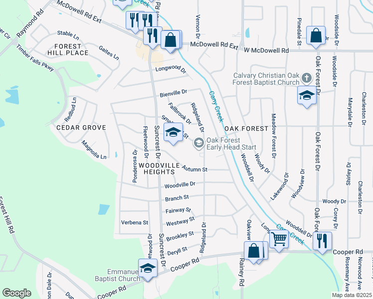 map of restaurants, bars, coffee shops, grocery stores, and more near 1831 Smallwood Street in Jackson