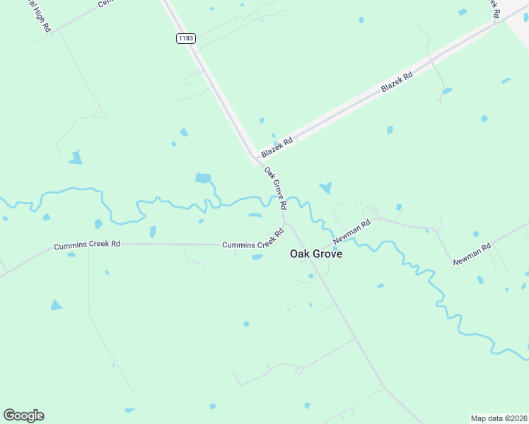 map of restaurants, bars, coffee shops, grocery stores, and more near 4514 Oak Grove Road in Ennis