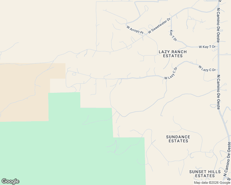 map of restaurants, bars, coffee shops, grocery stores, and more near 5300 West Rhyolite Loop in Tucson