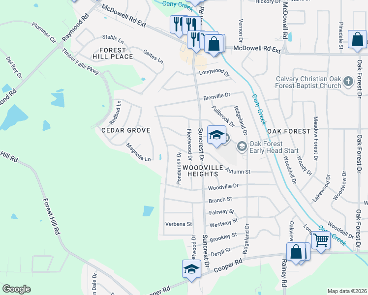 map of restaurants, bars, coffee shops, grocery stores, and more near 1140 Autumn Street in Jackson