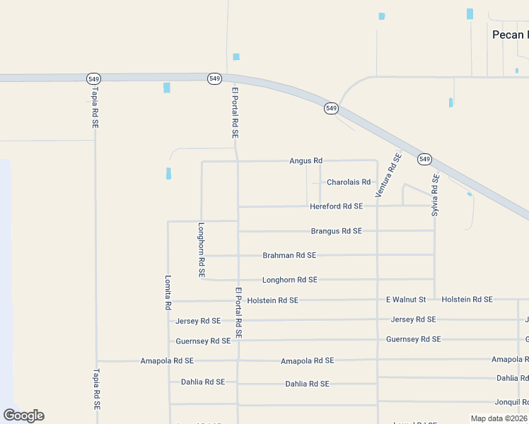 map of restaurants, bars, coffee shops, grocery stores, and more near 5525 Hereford Road Southeast in Deming