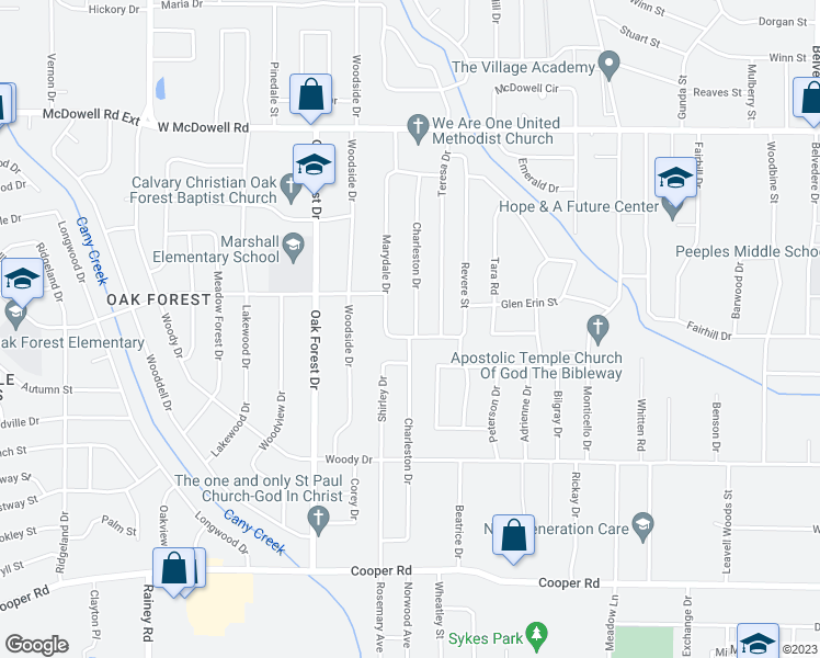 map of restaurants, bars, coffee shops, grocery stores, and more near 1248 Marydale Drive in Jackson