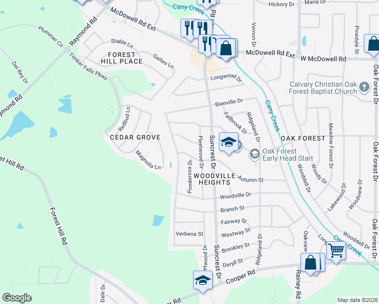 map of restaurants, bars, coffee shops, grocery stores, and more near 1140 Autumn Street in Jackson