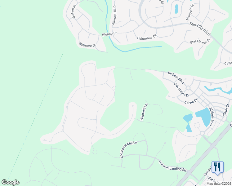 map of restaurants, bars, coffee shops, grocery stores, and more near Beckenridge Circle in Bluffton