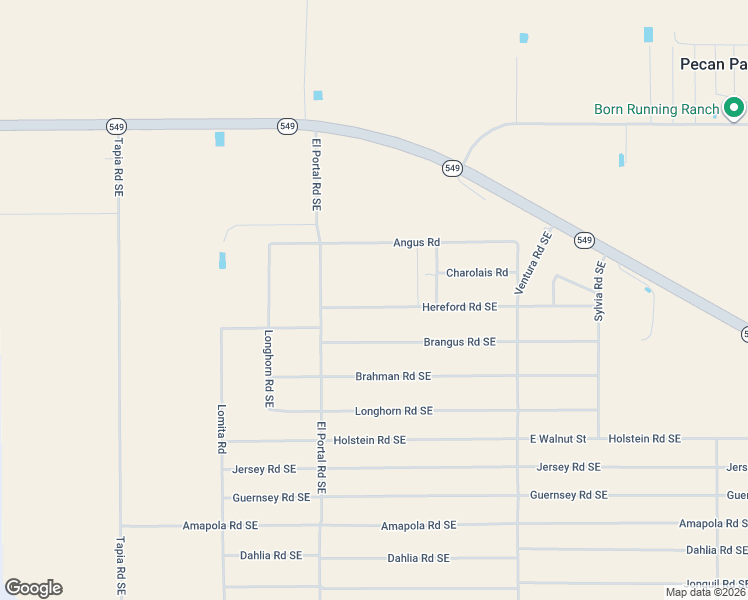 map of restaurants, bars, coffee shops, grocery stores, and more near 5525 Hereford Road Southeast in Deming