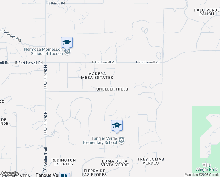map of restaurants, bars, coffee shops, grocery stores, and more near 12347 Danalyn Place in Tucson