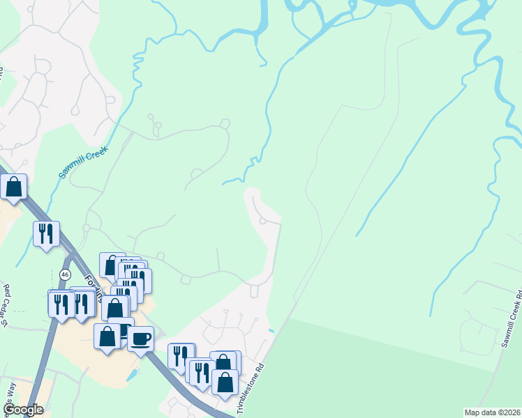 map of restaurants, bars, coffee shops, grocery stores, and more near 6 Reston Place in Bluffton