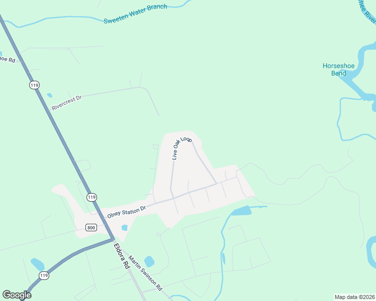 map of restaurants, bars, coffee shops, grocery stores, and more near 322 Live Oak Loop in Ellabell