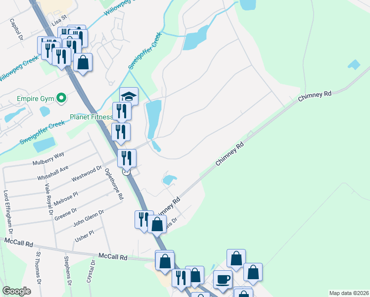 map of restaurants, bars, coffee shops, grocery stores, and more near 115 Cypress Drive in Rincon