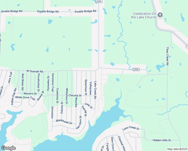 map of restaurants, bars, coffee shops, grocery stores, and more near 104 Lake Creek Road in Mabank