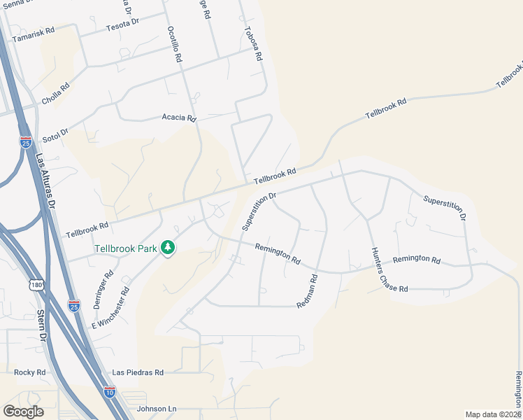 map of restaurants, bars, coffee shops, grocery stores, and more near 4432 Superstition Drive in Las Cruces