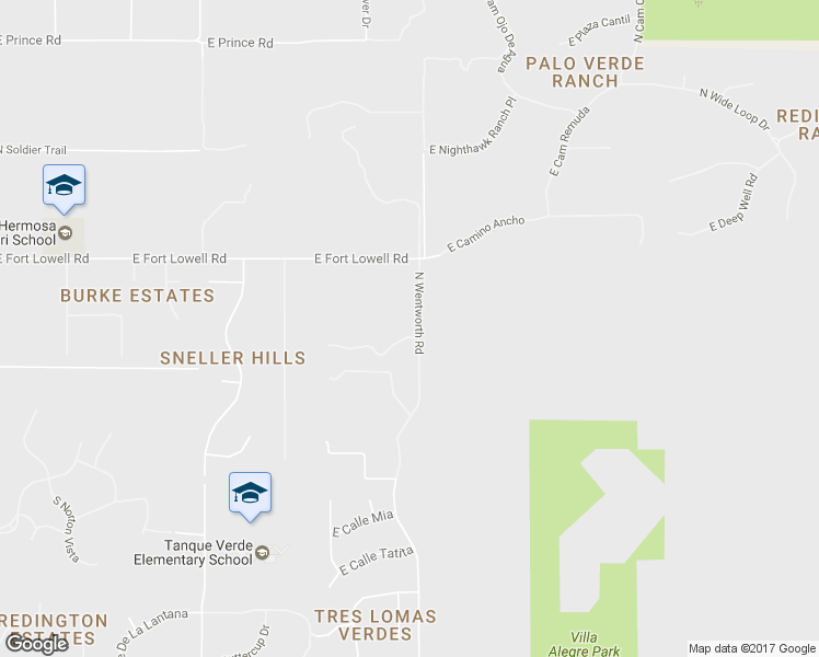 map of restaurants, bars, coffee shops, grocery stores, and more near 12691 East Sonoran Ridge Drive in Tucson