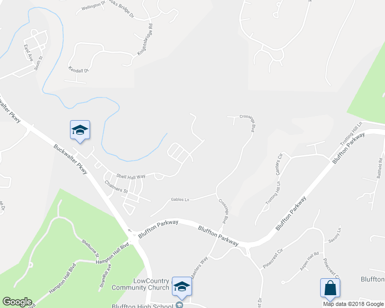 map of restaurants, bars, coffee shops, grocery stores, and more near 61 Independence Place in Bluffton